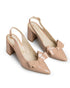 Zapatilla Nude Slingback Moño 9029
